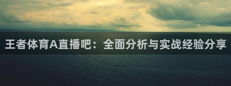 王者体育A直播吧：全面分析与实战经验分享
