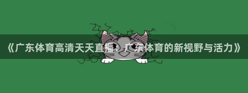 《广东体育高清天天直播：广东体育的新视野与活力》